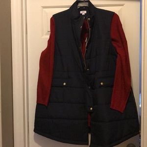 NWT 3X  Puffer Vest & Red V Neck Sweater